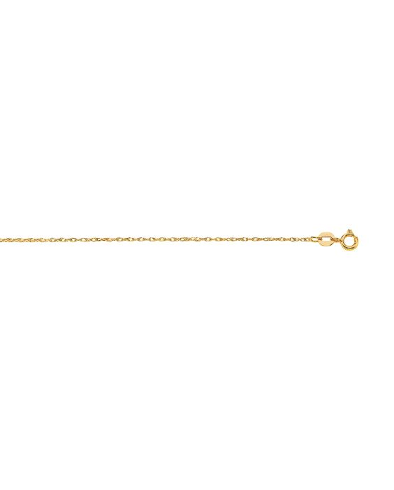 14K Gold .85mm Machine Rope Chain (Carded) 