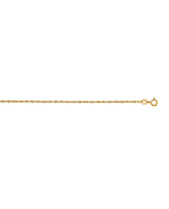 14K Gold .95mm Machine Rope Chain (Carded) 