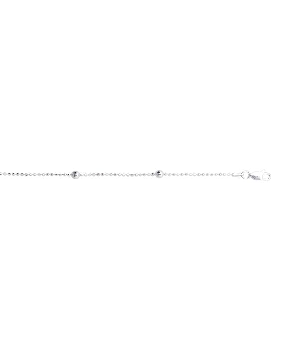 Silver Bead Station Anklet