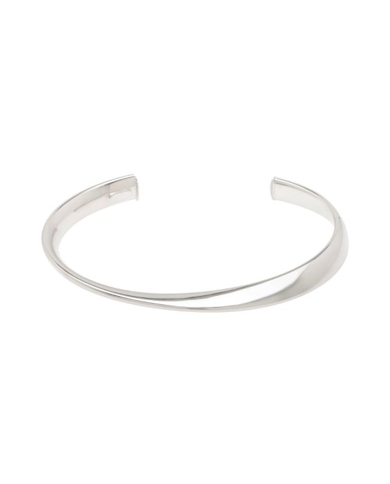 Silver Sculpted Cuff Bangle
