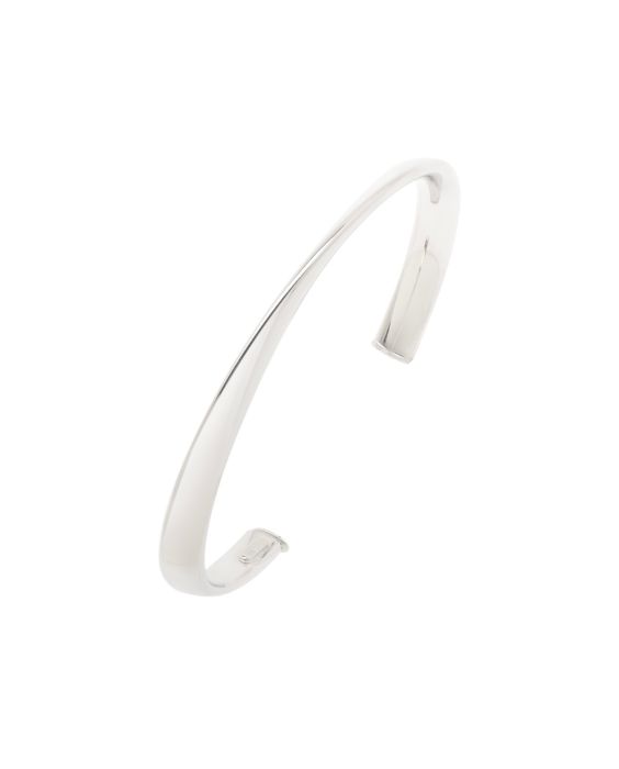 Silver Sculpted Cuff Bangle