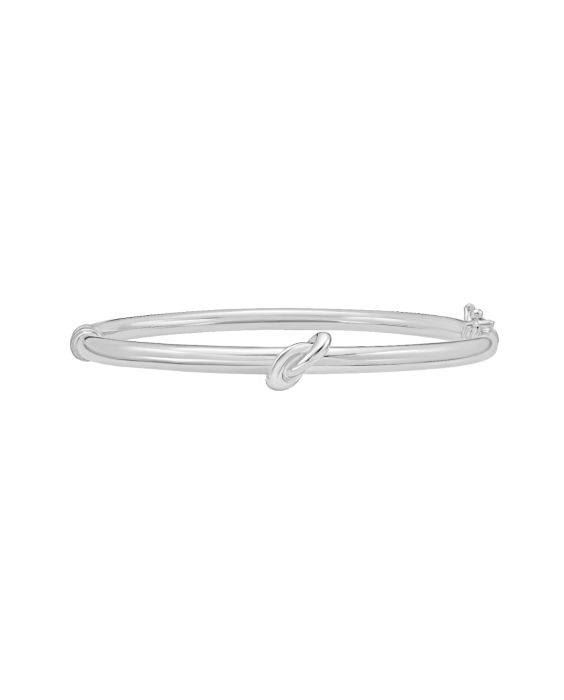 Silver Stationed Knot Bangle