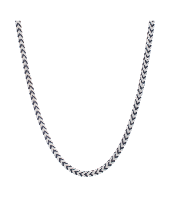 Silver Gun Metal Franco Chain