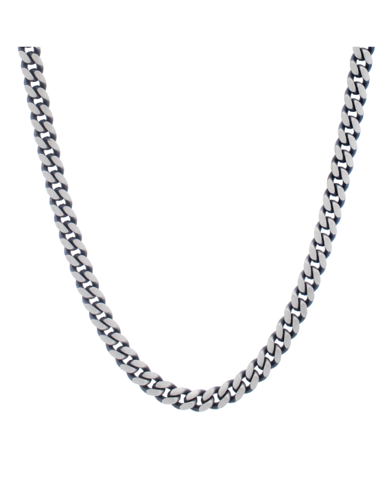 Silver Gun Metal Miami Cuban Chain