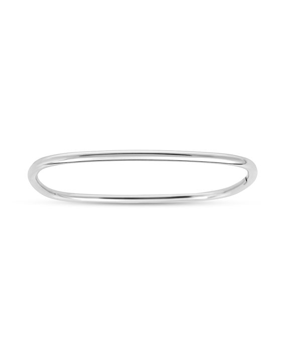Silver Slip on Square Bangle