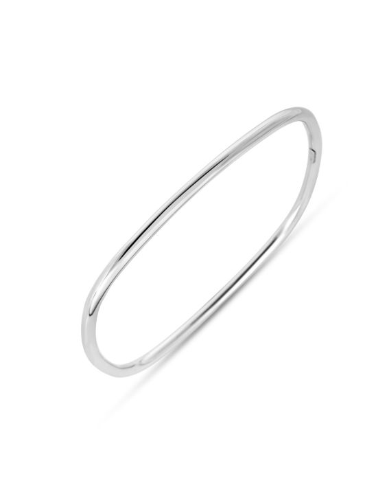 Silver Slip on Square Bangle