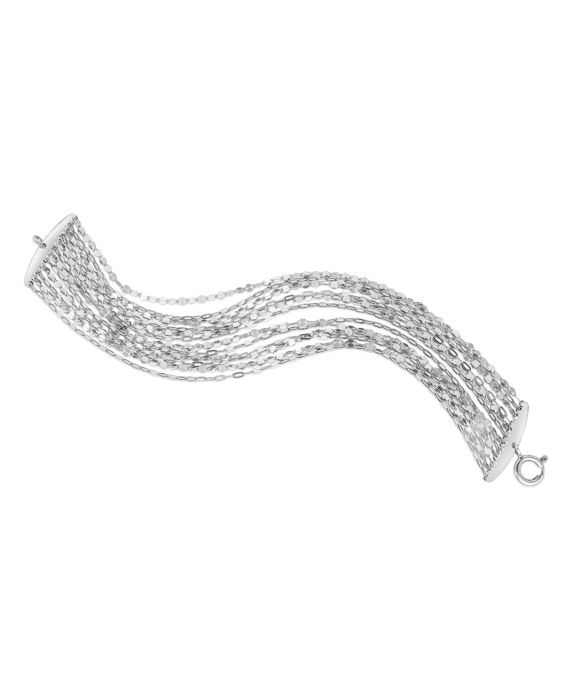 Silver Multi-strand Chain Bracelet