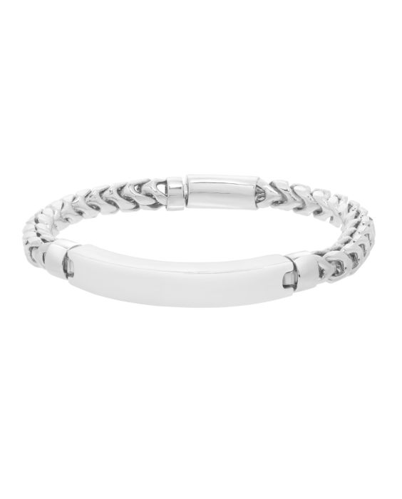 Silver Woven ID Bracelet