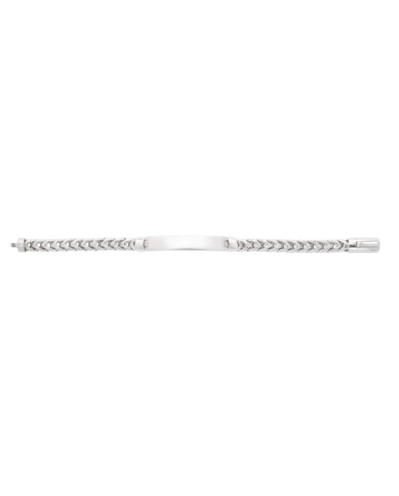 Silver Woven ID Bracelet