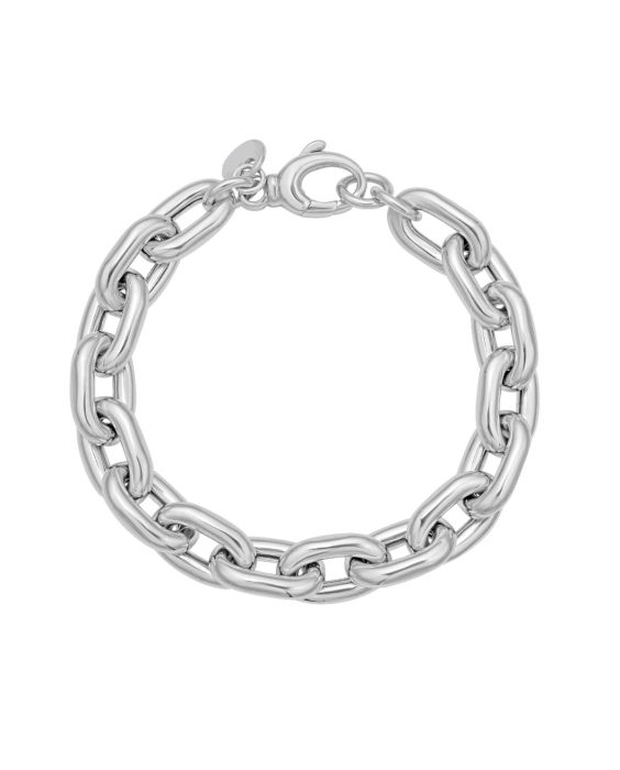 agc17740-08 Silver Oval Link Bracelet | Royal Chain Group