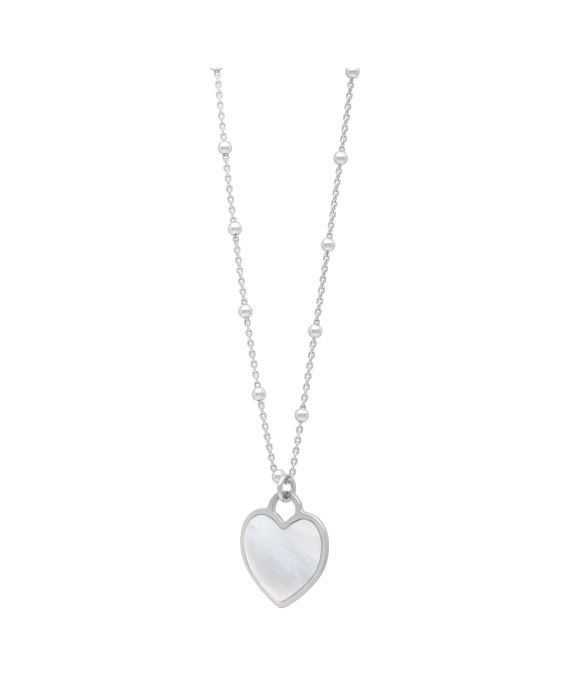 Silver &amp; Mother of Pearl Heart Pendant