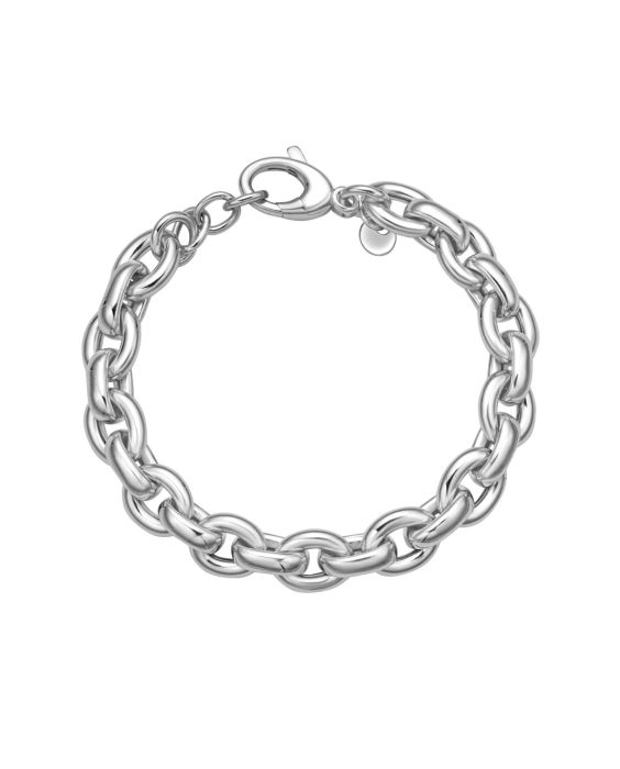 Silver Oval Link Bracelet