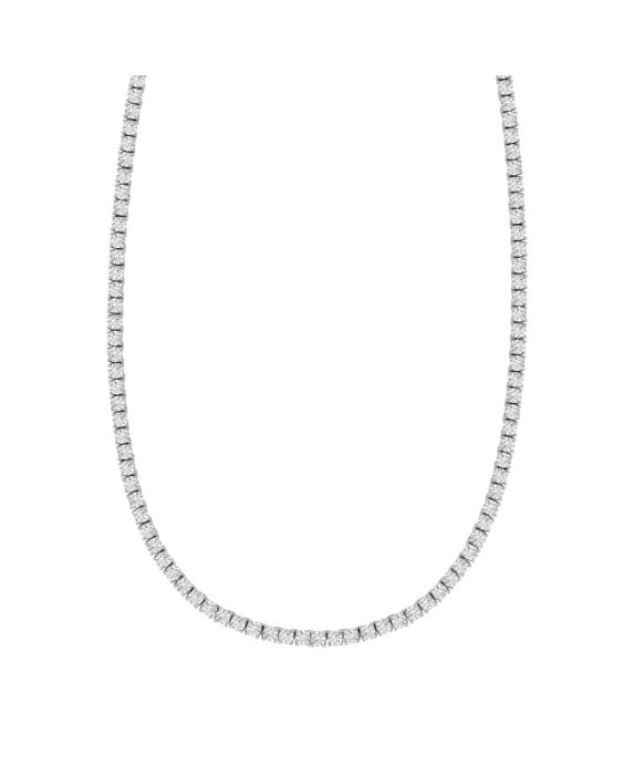 Silver White CZ Tennis Chain