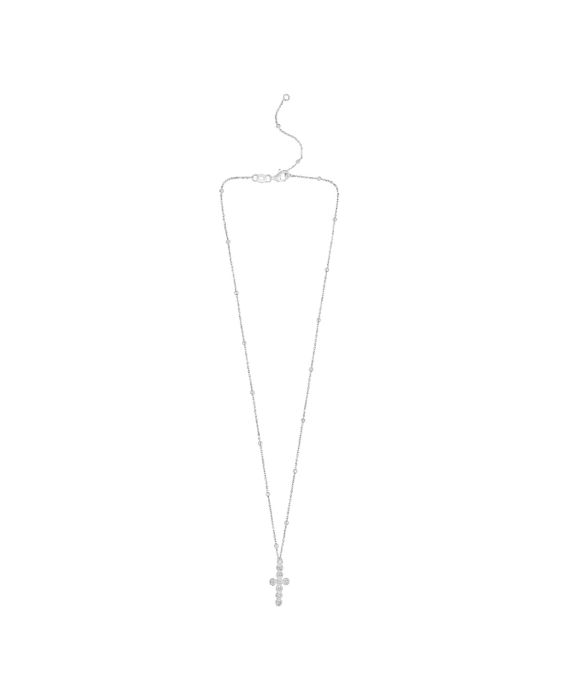 Silver Cross Pendant on Rolo Necklace