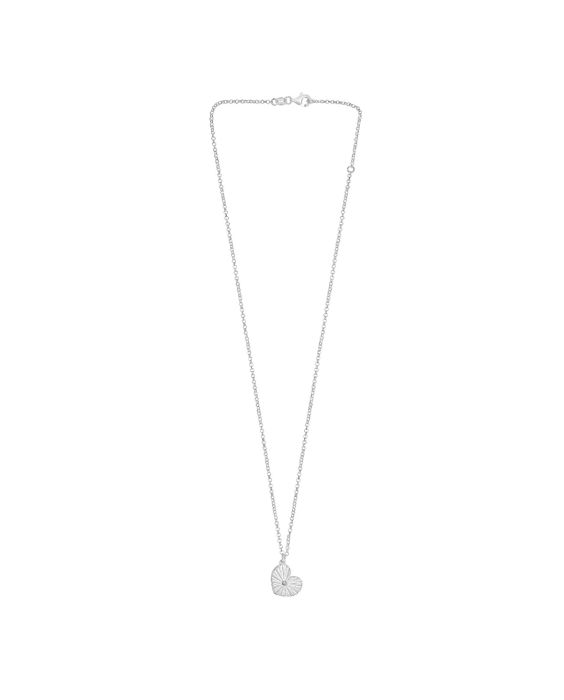 Silver Radiating Heart Necklace