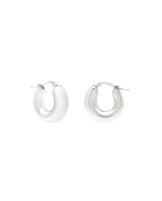 Silver Small Graduated Hoops