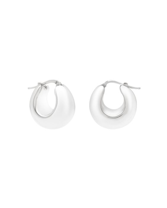 Silver Large Graduated Hoops
