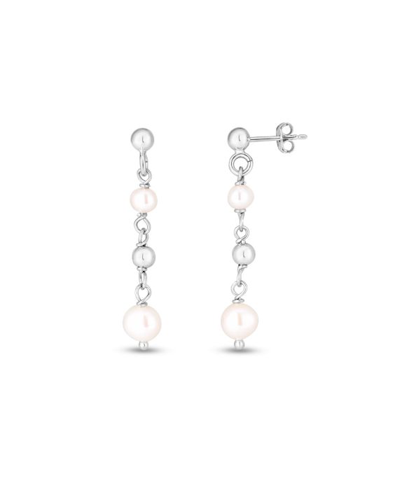 Sterling Silver Pearl Drop Earrings