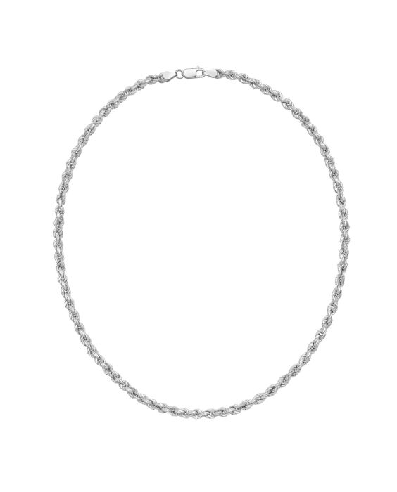 Silver Semi-Solid 4.3mm Rope Chain