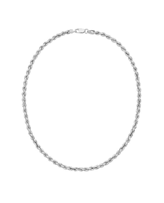 Silver Semi-Solid 5.3mm Rope Chain