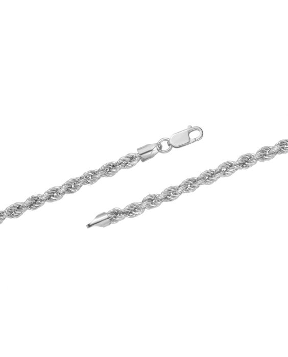 Silver Semi-Solid 5.3mm Rope Chain