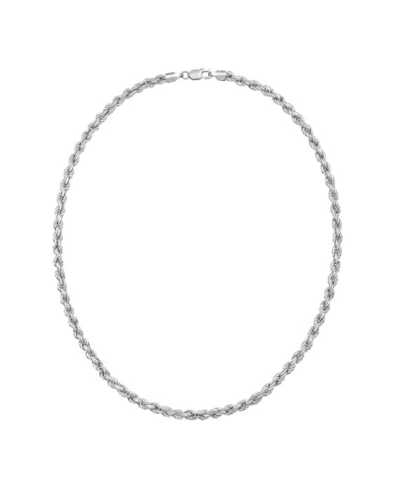 Silver Semi-Solid 6.2mm Rope Chain