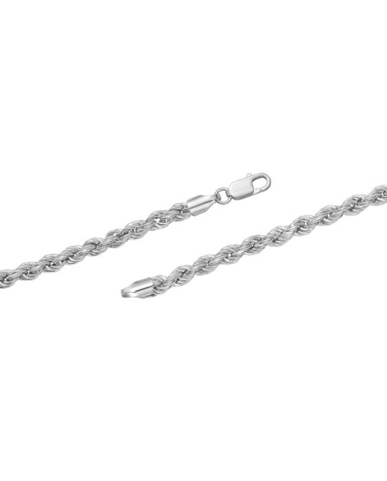 Silver Semi-Solid 6.2mm Rope Chain