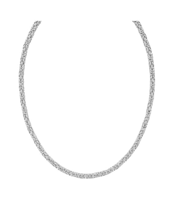 Silver 4.8mm Lite Square Byzantine Chain