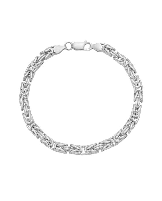Silver 4.8mm Lite Square Byzantine Chain
