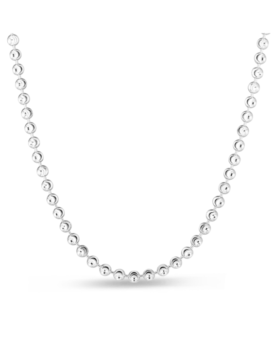 みかりん agmoon600 Sterling Silver 6mm Mooncut Bead Chain | Royal