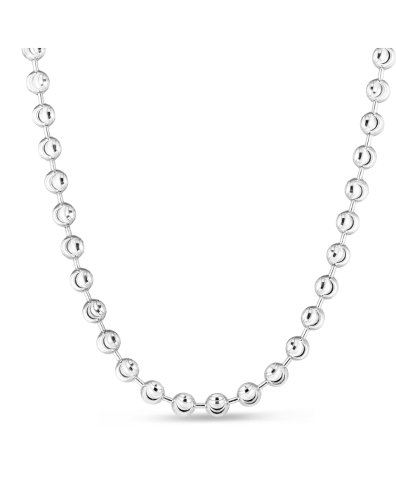 Sterling Silver 6mm Moon-cut Bead Chain