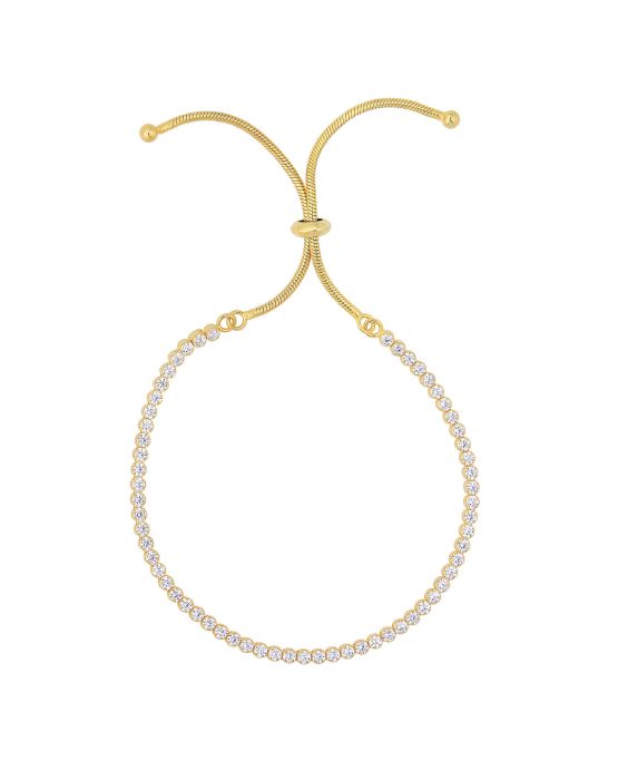 Sterling Silver Yellow CZ Tennis Friendship Bracelet