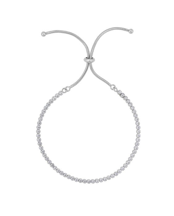 Sterling Silver CZ Tennis Friendship Bracelet