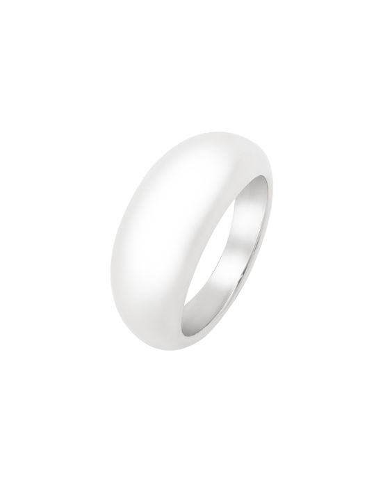 Silver Sculpted Domed Ring