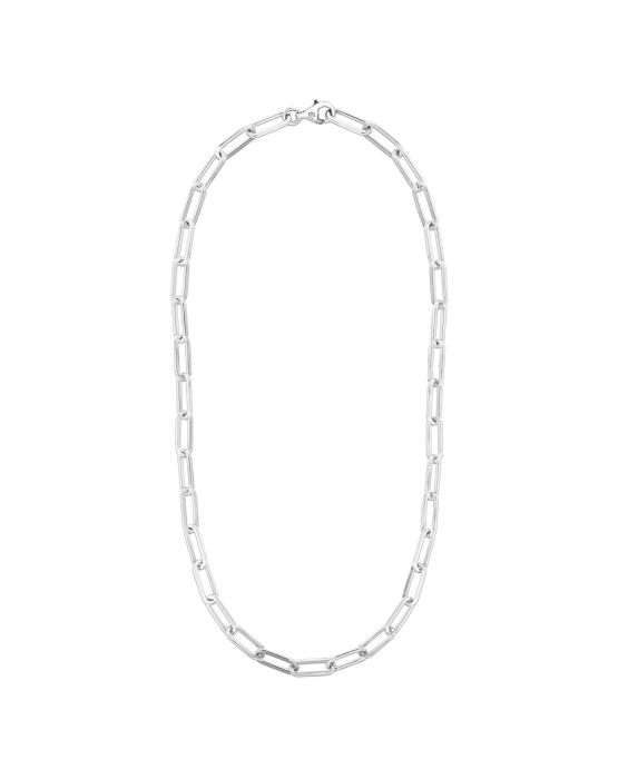 Silver Squared Paperclip Link Chain 