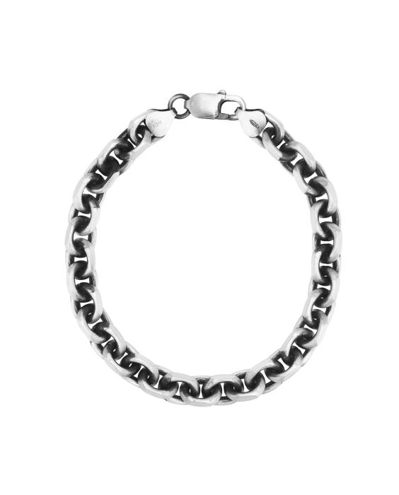Silver 7.7mm Men's Gunmetal Anchor Chain Chain
