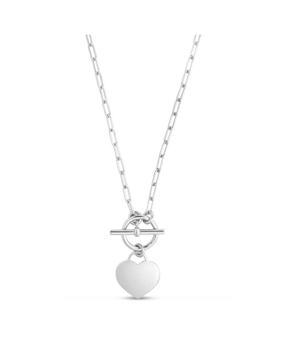 Silver Heart Toggle Necklace