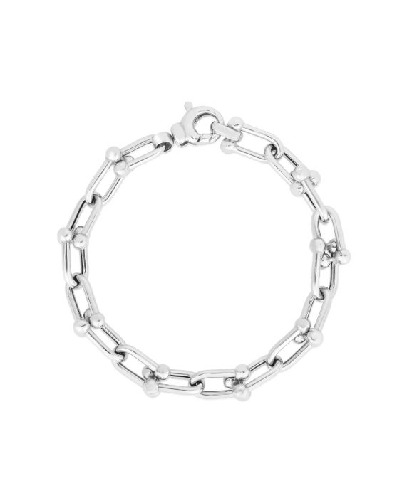 Silver Jax Link Bead Bracelet