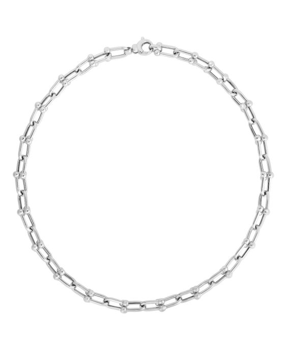 Silver Jax Link Bead Necklace