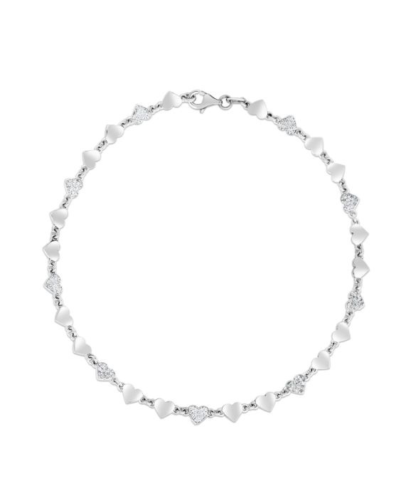 Silver Heart Chain Anklet