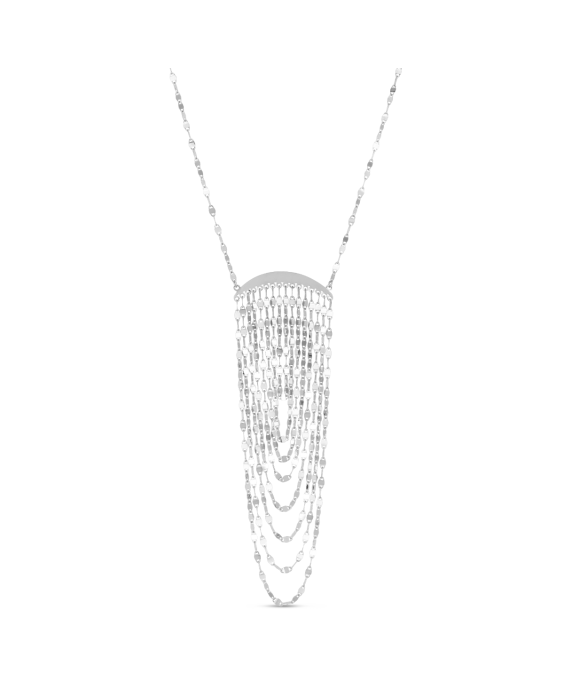 Silver Drape Chain Necklace