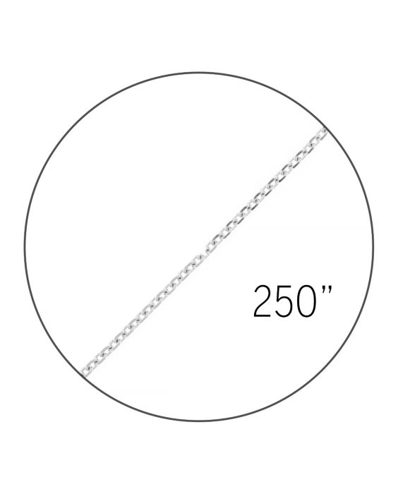 Silver 250" 2.75mm Diamond Cut Classic Cable Spool Chain