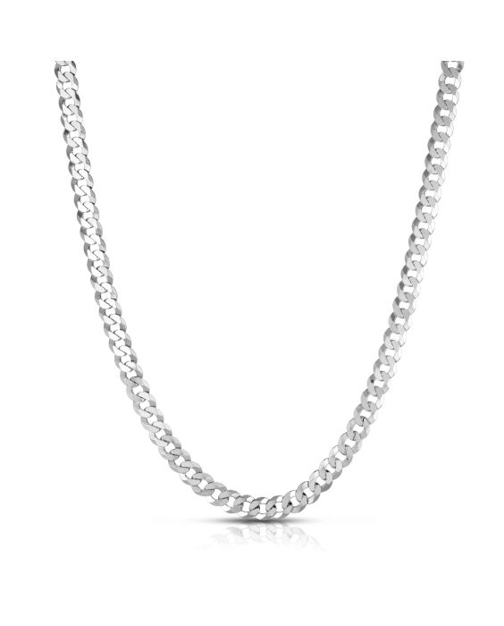 Silver 5.5mm Comfort Curb Chain 
