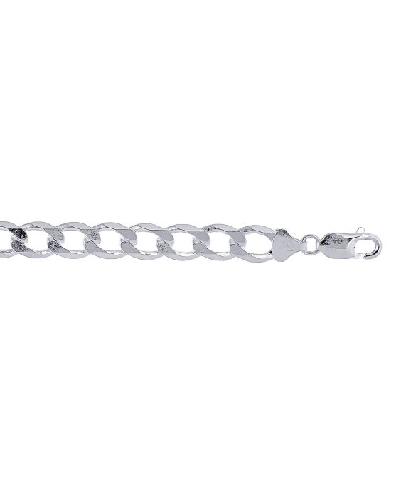 Silver 9.5mm Comfort Curb Chain 