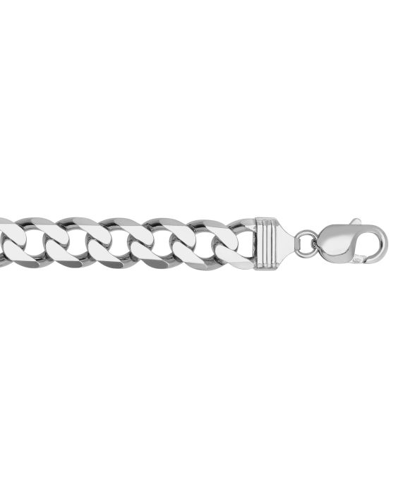 Silver 11.6mm Comfort Curb Chain 