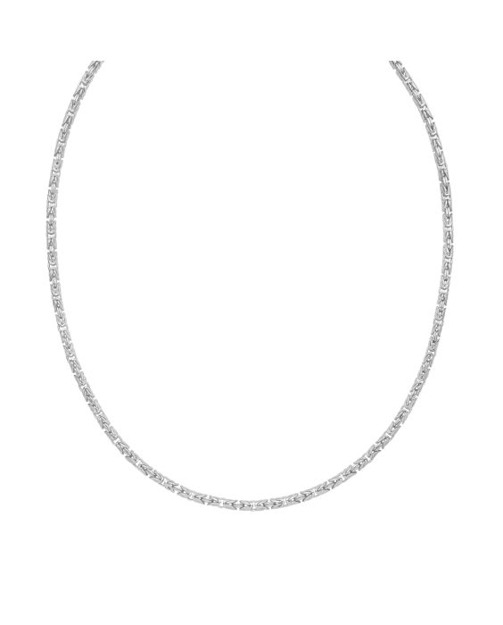 Silver 3.2mm Solid Round Byzantine Chain