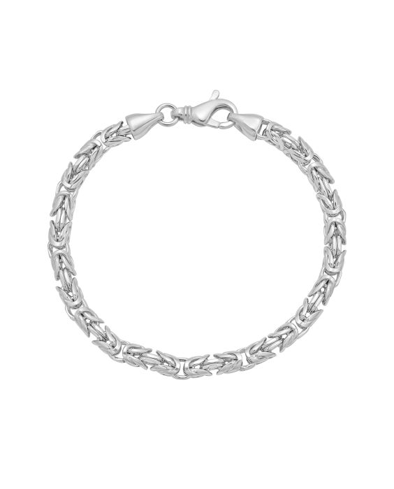 Silver 4.6mm Solid Round Byzantine Chain