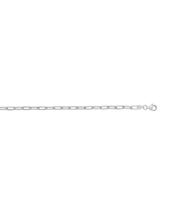 Silver 5.2mm Round Link Paperclip Chain