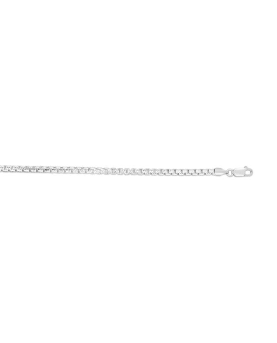 Sterling Silver 3.9mm Rockstar Cut Round Box Chain