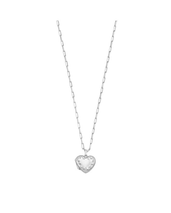 Silver Heart Locket Necklace